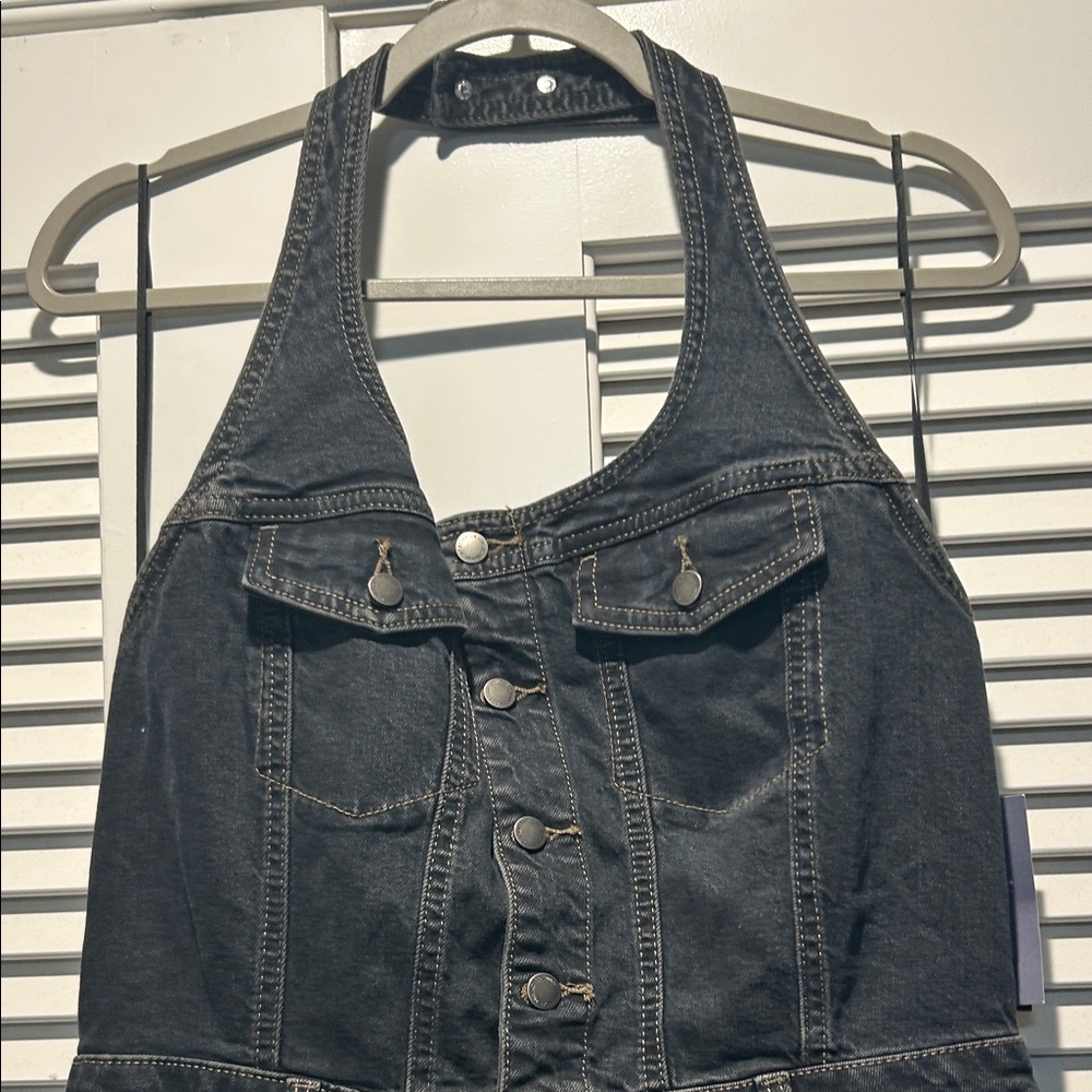 Universal Thread Black Denim Midi Dress